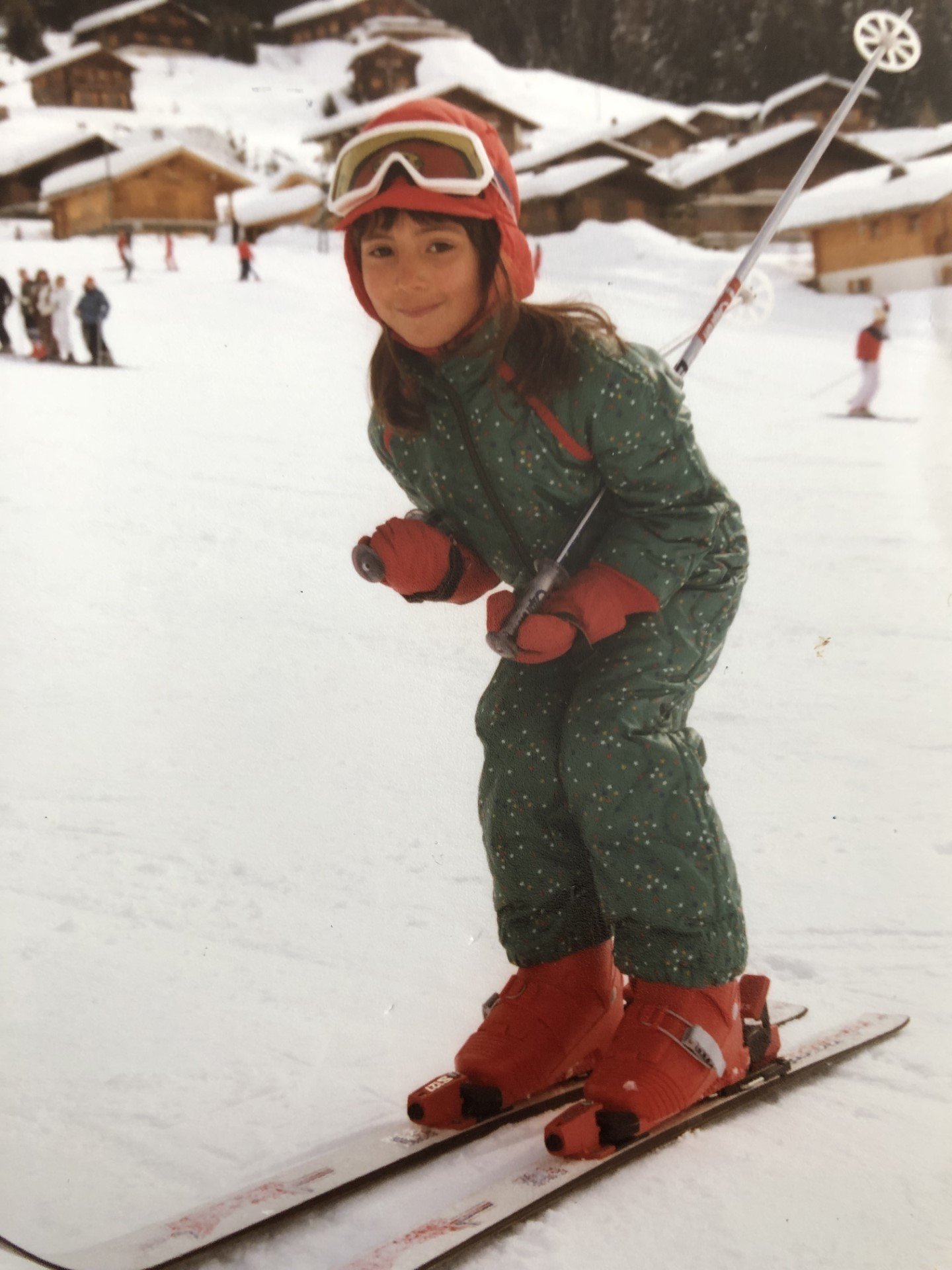Tina Lauer in Verbier 1985_Tina fährt Ski